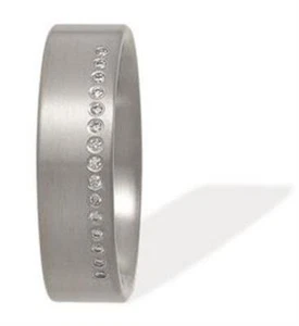 XEN Schmuck 011526G56 Ring Edelstahl mit 15 Brillanten   - Bild 1 von 1