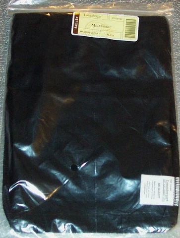 Longaberger Medium Market Basket FABRIC LINER ONLY  BLACK - ELEGANT - Pretty Cover