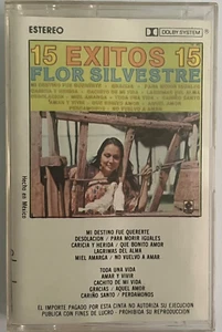 FLOR SILVESTRE - 15 EXITOS 15 - 1989 MEXICAN TAPE, RANCHERAS - Picture 1 of 4