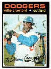 Willie Crawford 1971 Topps # 519 Los Angeles Dodgers (ex+) A