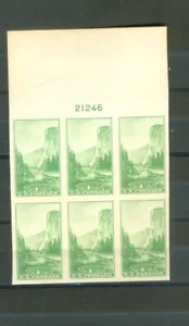 USA Scott 756 Farley 1c Parks plate number 21246 top ngai - Picture 1 of 1