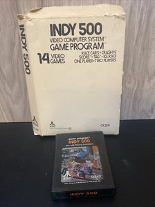 Indy 500 (Atari 2600, 1978) CX2611 Game Cartridge & Original Box 14 Games - Picture 1 of 2
