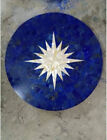 12" Marble Coffee Tabletop Center Inlay Decor Blue Lapis Antique Malachite