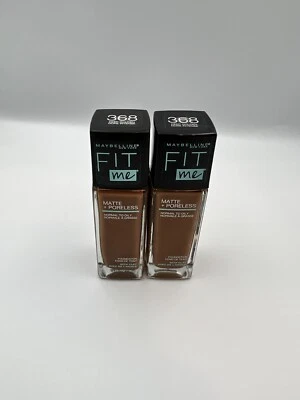 2 PACK Maybelline Fit Me Foundation Matte + Poreless Shade 368 Deep Golden 1oz - Image 1 of 4