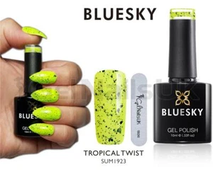 Bluesky Tropical Twist Neon Yellow Nail Gel Polish UV LED Soak Off Free File - Picture 1 of 3