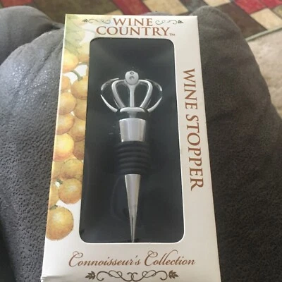 NUEVO EN CAJA Wine Country Connoisseur's Collection Tapón de Vino Corona Topper Foto 1 de 2