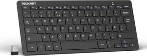 Wireless Keyboard UK Mini Silent Windows/Chrome OS TECKNET 2.4G - Picture 1 of 8
