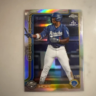 2025 Topps Pro Debut - Zyhir Hope /199 - Refractor - Chrome - #PDC-139 - Image 1 of 4