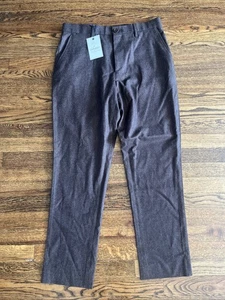 UNTUCKit Pants Men 32x30  Dress Slacks Wool  Commuter Casey Khaki Adult NEW - Picture 1 of 8