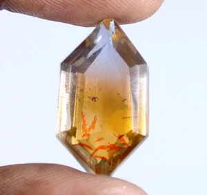 AGI-zertifizierter Edelstein 20,55 kt brasilianischer Sechseckschliff zweifarbiger Turmalin T16636 - Bild 1 von 10