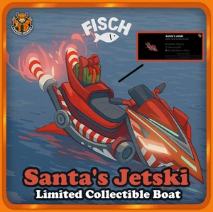 [FISCH] - Santa's Jetski [Limited Collectible Boat] - Picture 1 of 1