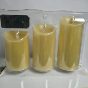 Luminara Flameless Canle 3 Piece Set With Remote - Picture 1 of 10