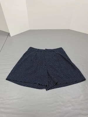 Шорты женские Tommy Hilfiger 10 темно-синие белые в горошек нарядные плиссированные с карманами на молнии - Изображение 1 из 4