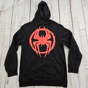 Spider-Man Marvel Black Long Sleeve Hooded Cotton Blend Sweatshirt Youth 2XL - Picture 1 of 10