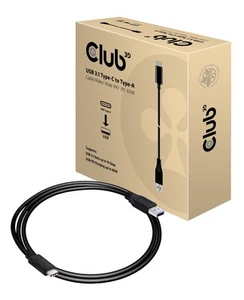 Club 3D CAC-1523 USB 3.1 Typ-C auf Typ-A Kabel Stecker/Stecker schwarz - Afbeelding 1 van 1