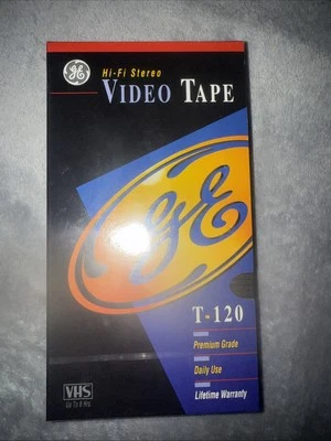 (2) Cintas de video estéreo GE Hi-Fi T-120 SELLADAS Foto 1 de 2