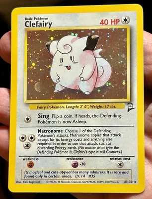 Pokemon TCG Clefairy 6/130 Base Set 2 - Holo Rare - Image 1 of 3