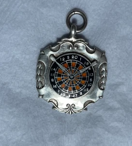 Vintage Silver Dart Fob Medal Darts - Not Engraved stamped C A & S - Picture 1 of 6