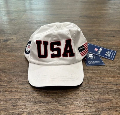Polo Ralph Lauren Team USA United States Olympics Baseball Cap Hat White $85 NEW - Image 1 of 4