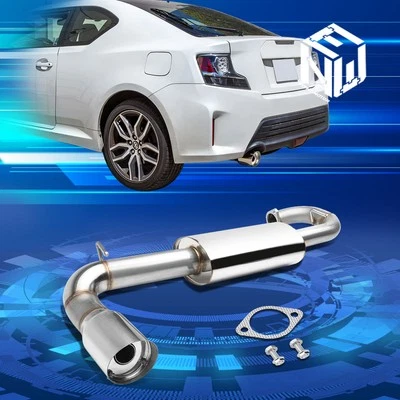 Para 11-16 Scion tC 4" Punta Silenciador Eje de Carreras Gato Sistema de Escape Trasero + Silenciador Foto 1 de 4