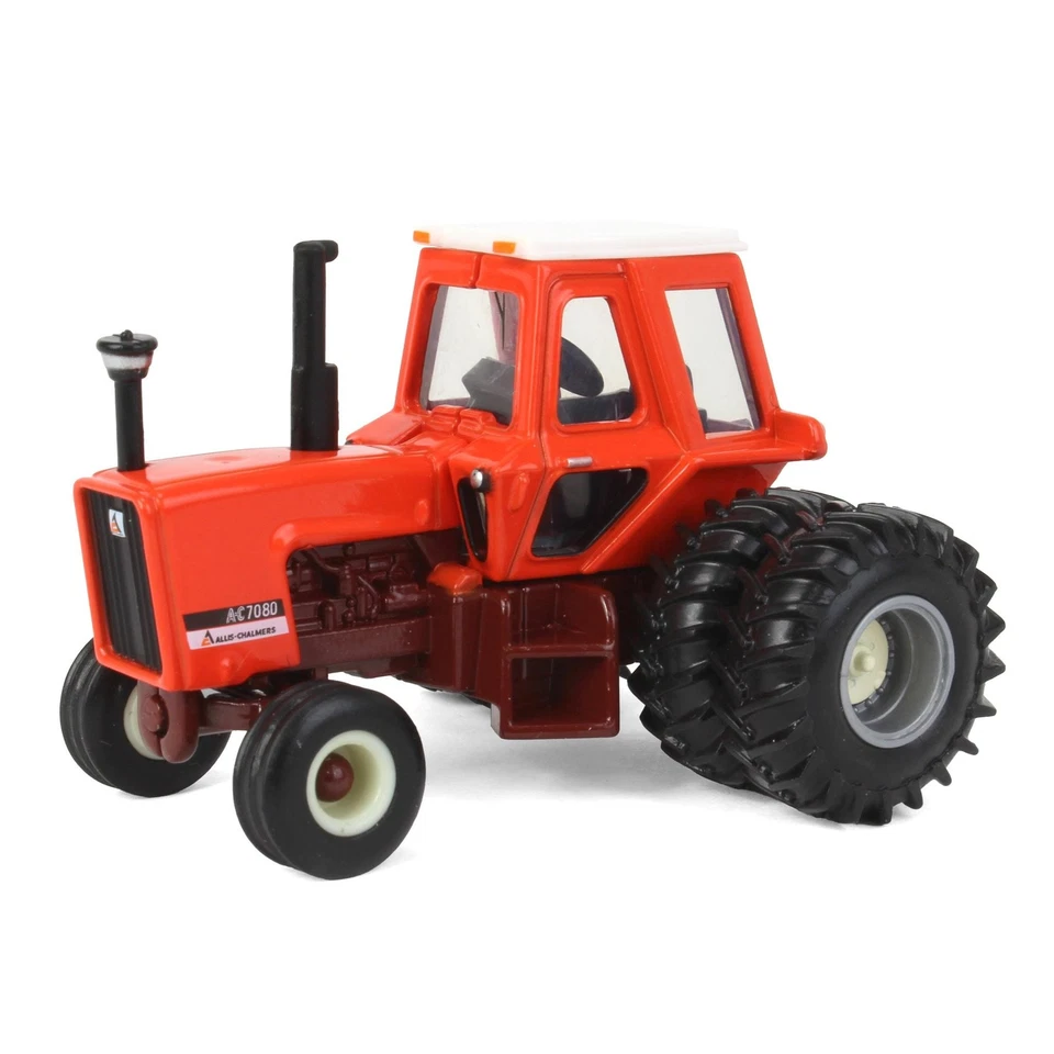 ERTL 1/64 Allis Chalmers 7080 Maroon Belly Tractor with Rear Duals 60008 - Image 1 of 4