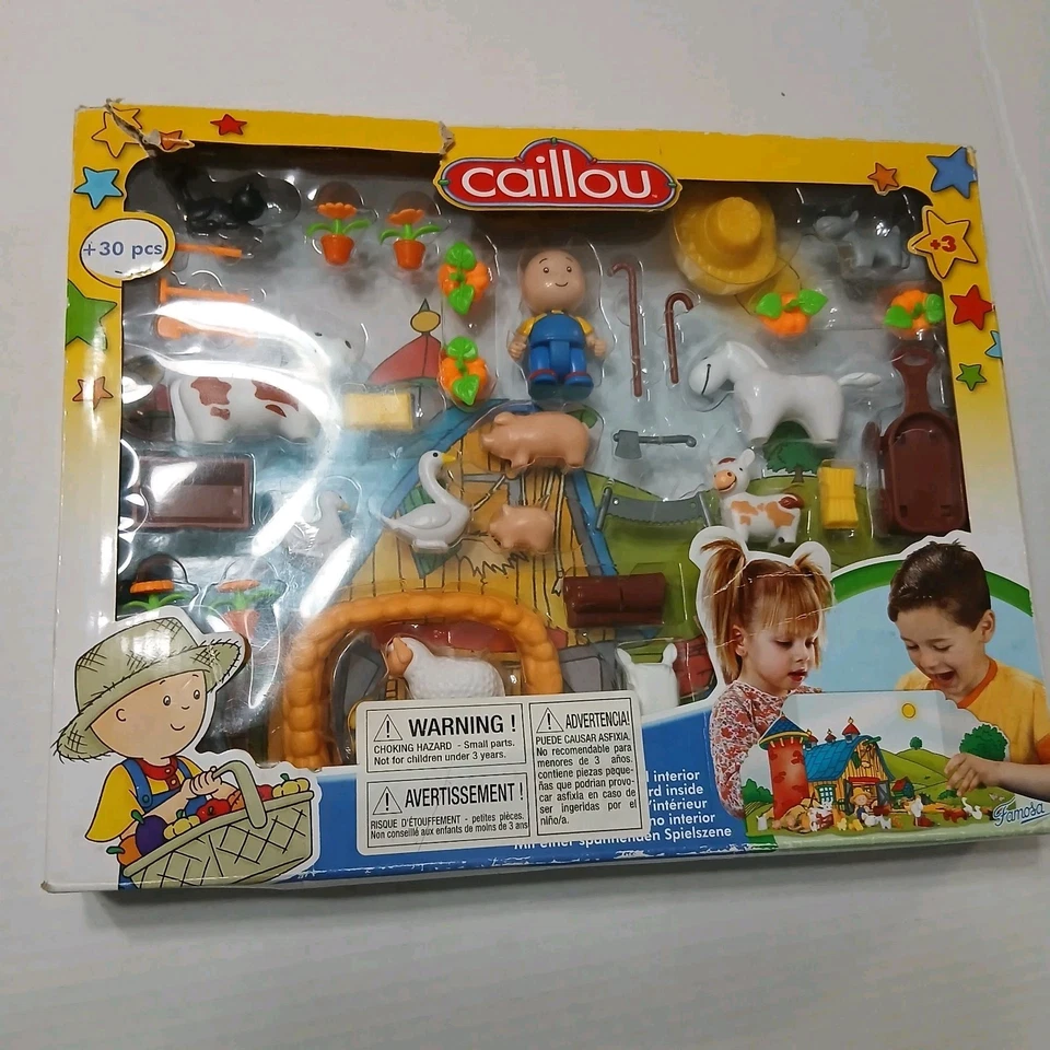 Caillou NIB Farm Set 30+ Pieces RARE BOX DAMAGED - Image 1 of 3