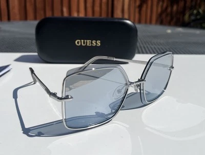 GUESS Women's Sunglasses - Silver - Blue Mirrored - GU7618 S 10X - Image 1 of 4