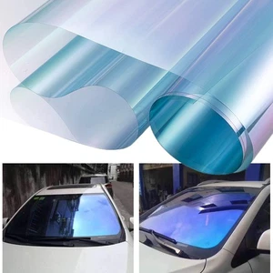 Dark Blue Chameleon Windshield Tint Car Window Foils Solar Protection Film Wi... - Picture 1 of 9