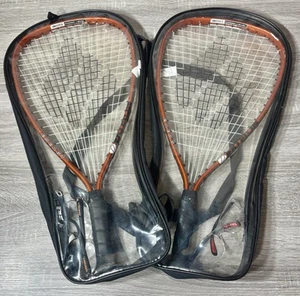 2 Ektelon Powerfan Energy Racquetballschläger 900 Power Level mit Schlägerbeuteln - Bild 1 von 15