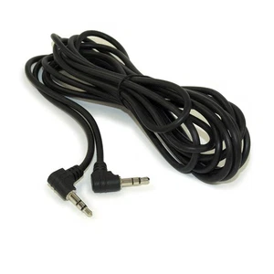 12ft DOUBLE ANGLED 3.5mm Mini Stereo TRS Male to Male Speaker Cable - Picture 1 of 3