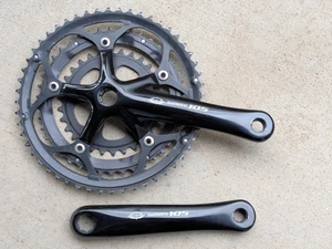 New Shimano FC-5505 Black 105 Crankset 165 mm Road Bike Octalink - Picture 1 of 13