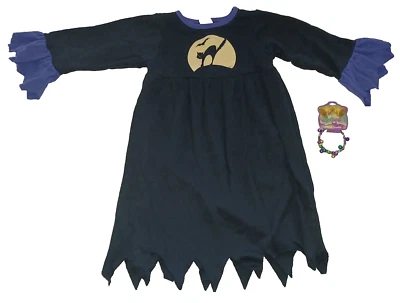 Vestido Disfraz Bruja Halloween Niño Niña S (4) + Pulsera Envío Gratis Foto 1 de 4