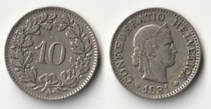 1931 Switzerland 10 rappen coin - Picture 1 of 1