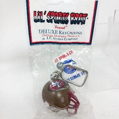 NFL San Francisco 49ers Lil Sports Brat Keychain Helmet, New Vintage #J-2 Cover