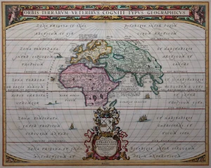 Orbis Terrarum Veteribus - Janssonius 1660 - Antique World - Picture 1 of 3