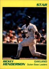 1991 Star Rickey Henderson #10 Rickey Henderson/Stolen Base Leaders 