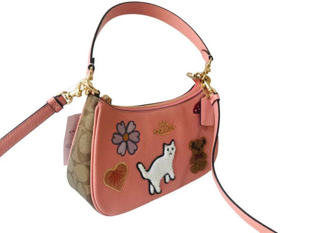 Coach Teri Women's Shoulder Bag with Creature Patches - Candy Pink (CC420 IMS5K)