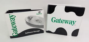 (2) Vintage Gateway Software Disc Storage Binders w/ CDs System Restore Drivers - Picture 1 of 10