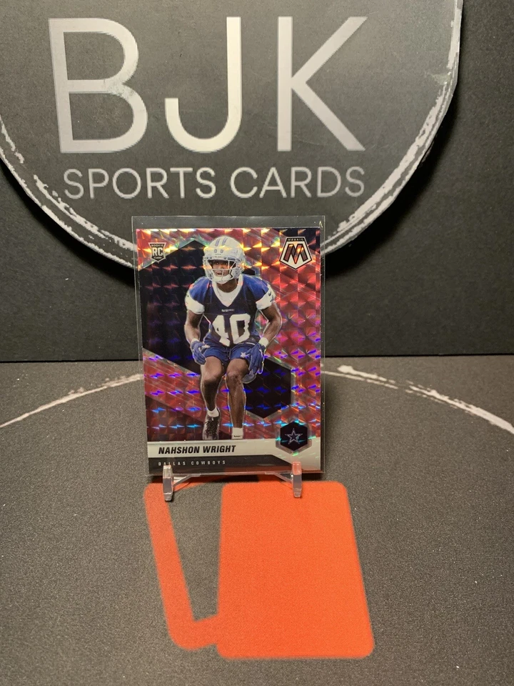 2021 Panini Mosaic Football Nahshon Wright Base #349 Camo Pink Mosaic - Image 1 of 1