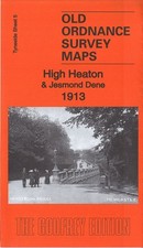Mapa Antigo Ordnance pesquisa Alta Heaton & jesmond Dene 1913 Newcastle Benton Park