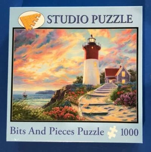 Neu VERSIEGELT Bits & Teile Leuchtturm bei Sonnenuntergang 1000-teiliges Puzzle 48336 - Bild 1 von 3
