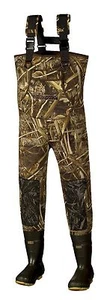 New Men 5mm MAX-5 Camo Fishing/Hunting Neoprene Wader Lug Boots Size 10 Stout - Picture 1 of 1