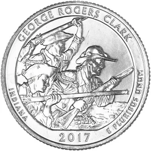 2017 D Parks Quarter ATB George Rogers National Park BU CN-Clad US Coin - Picture 1 of 6