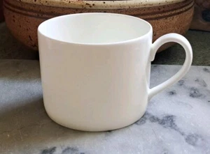 Dibbern White Fine Bone China Flat Coffee Mug Zylindrisch 14 Germany 10oz - Picture 1 of 9