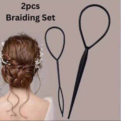 Black Topsy Tail Hair Braid Ponytail Braid Maker Hair Styling Tool Accessories