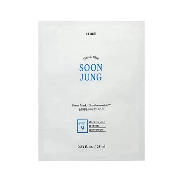 Máscara de hoja ETUDE HOUSE Soonjung - Panthensósido 25 ml*10ea Foto 1 de 4