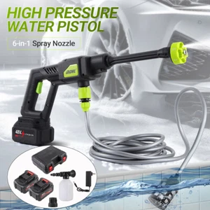 6-in-1 Wireless Power Washer Water 4000PSI Portable Pressure Washer 2x Batteries - Picture 1 of 13