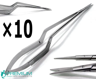 10 Pcs Micro Scissors 7.5" Yasargil Sharp/Sharp Straight Surgical Instruments - Image 1 of 4