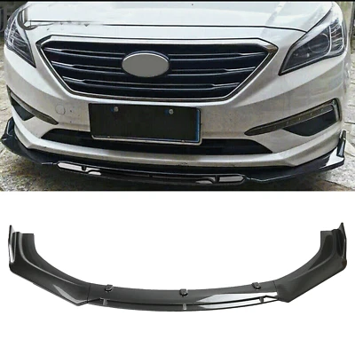 Front Bumper Lip Chin Spoiler Splitter Carbon Fiber For Hyundai Sonata - Image 1 of 4