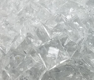 Lot of 25 Square 21mm Crystal Clear Faceted Gemstone Acrylic Plastic Craft Beads - Picture 1 of 6